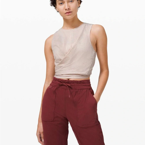 lululemon athletica Tops - NWT Lululemon Time to Restore Tie Tank Top in Tan